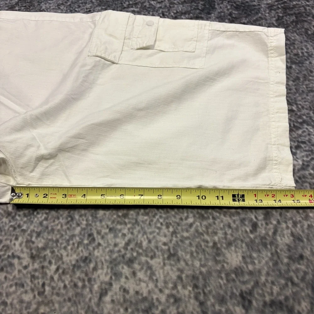 NWT Vintage Pelle Pelle Cargo Shorts Mens 36 White Baggy Hip-Hop Skater Y2K